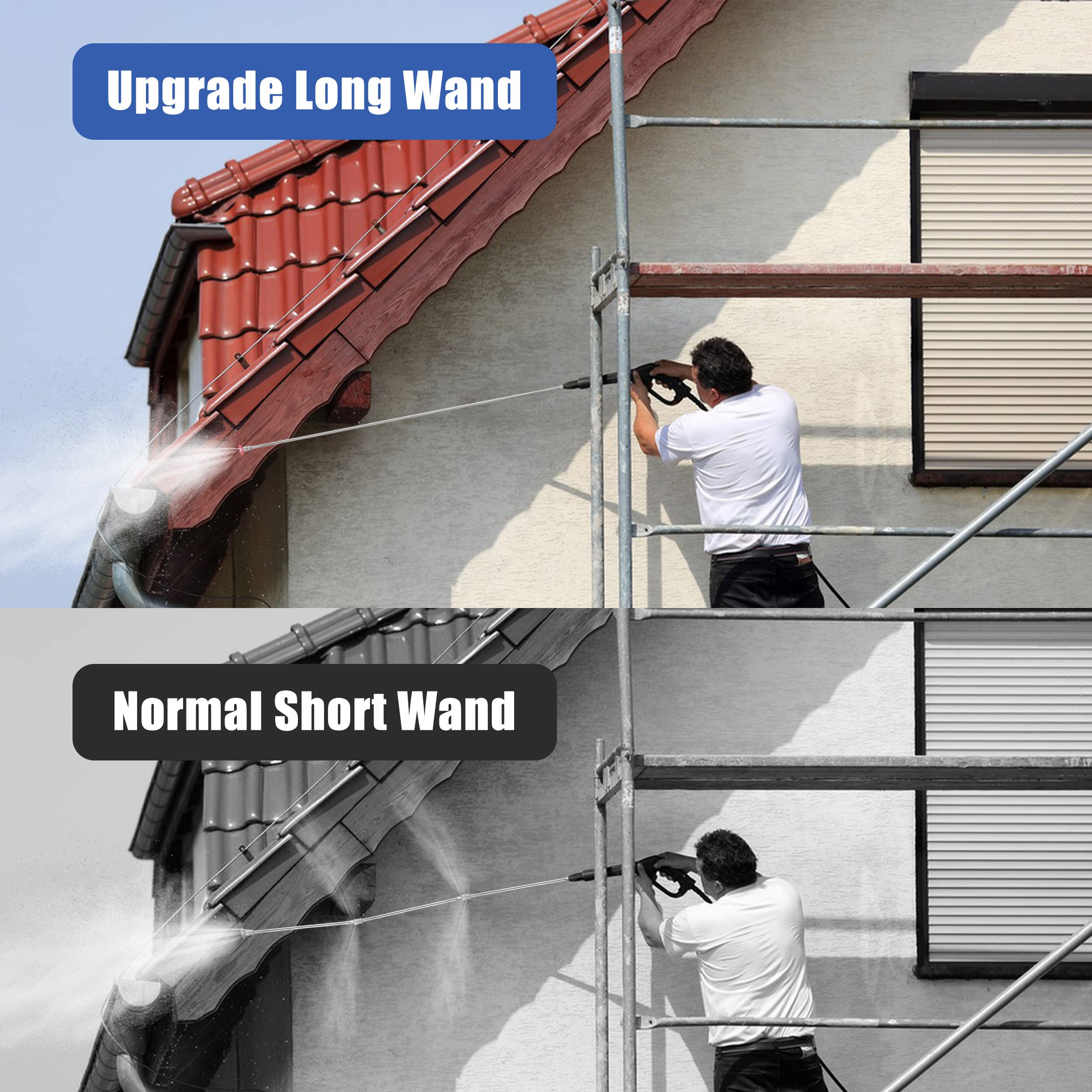 RIDGE WASHER universal-fit extension wand fits many pressure washer setups.