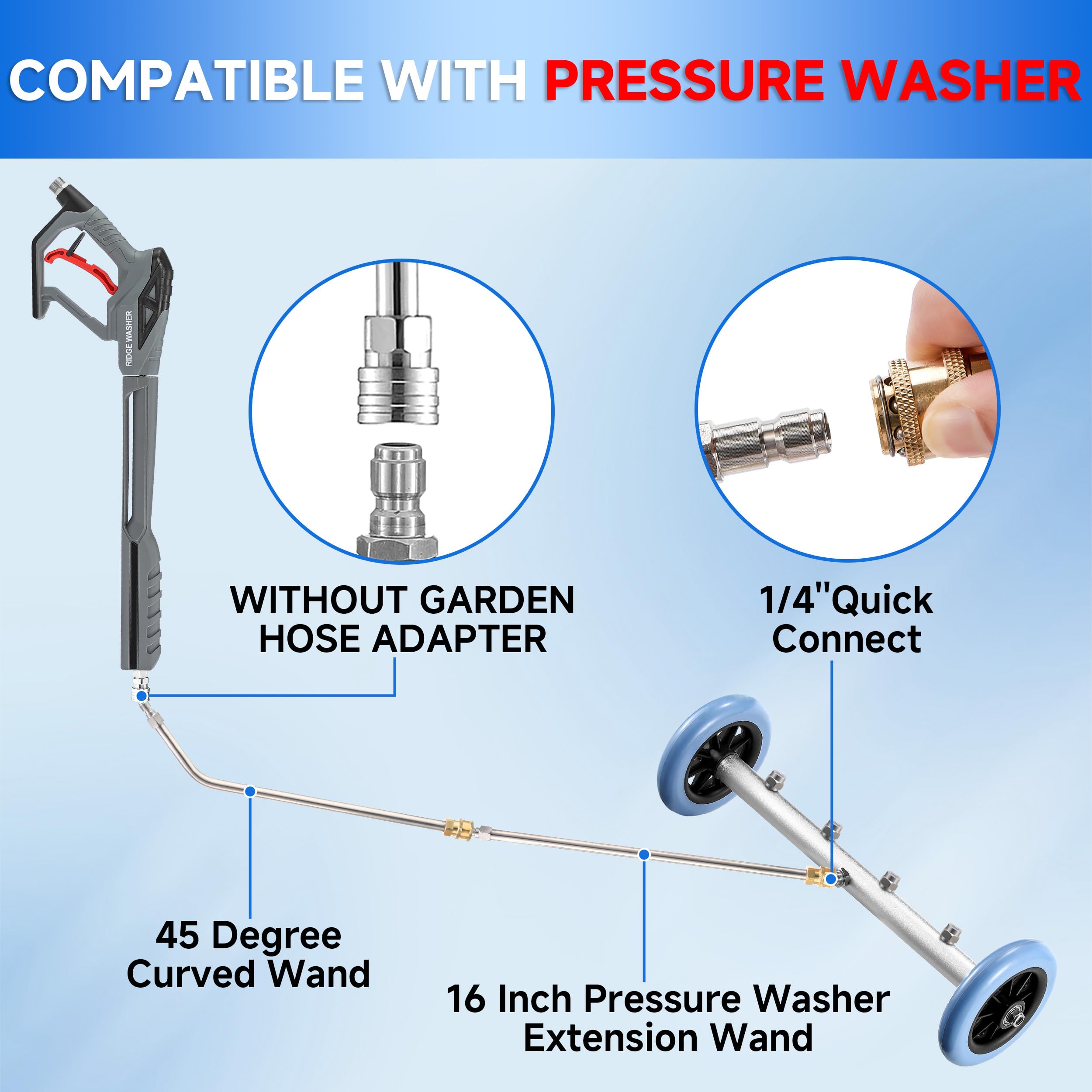 RIDGE WASHER wheeled underbody cleaner offers easy mobility