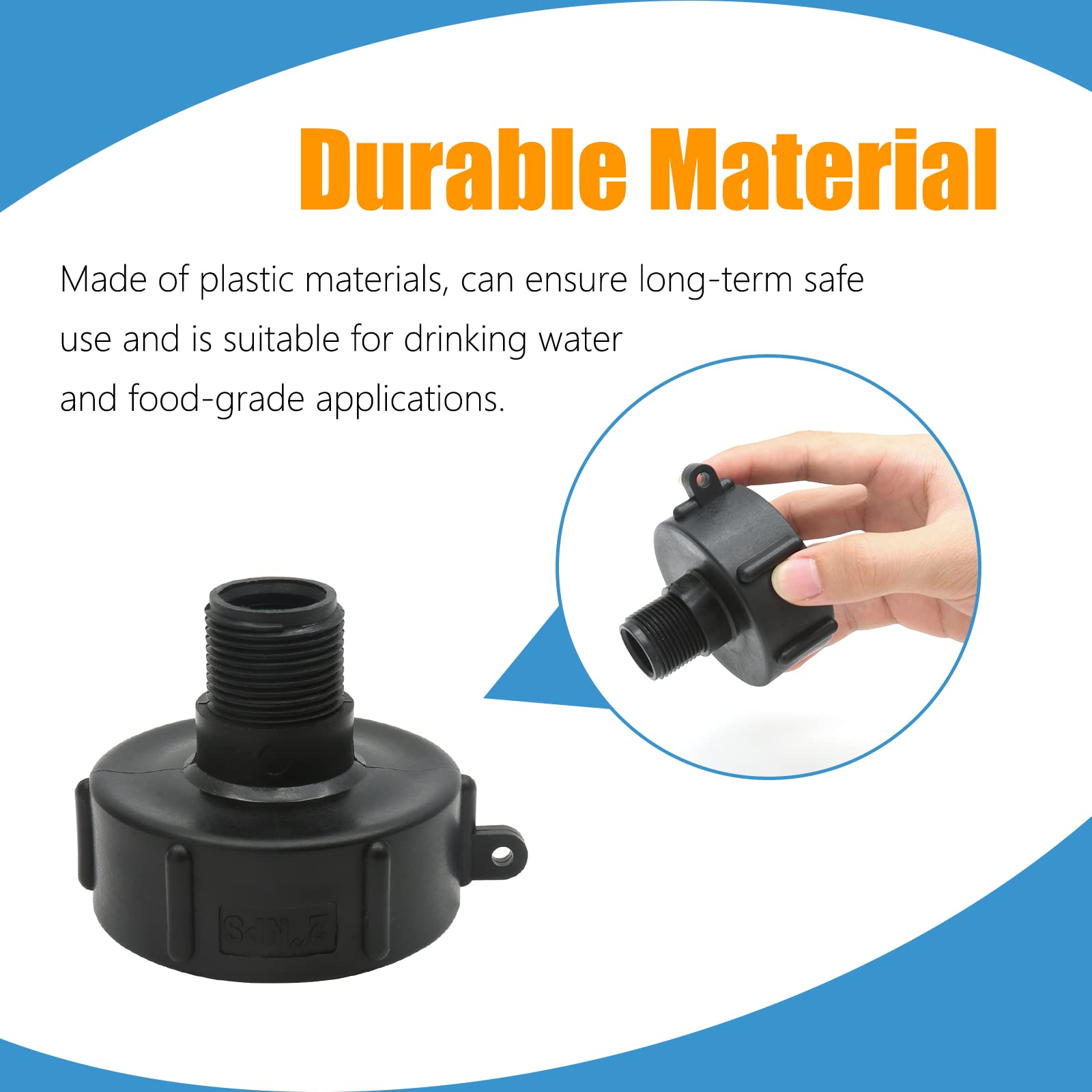 Rierdge food-grade plastic adapter suitable for drinking-water tasks