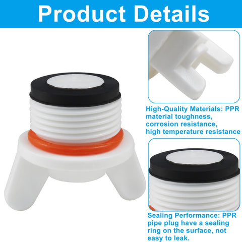 Rierdge five-pack PPR end caps ready for organized water system projects.