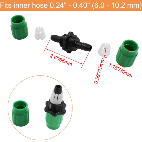 Rierdge dual channel connectors ensure tool-free, tight hose repairs