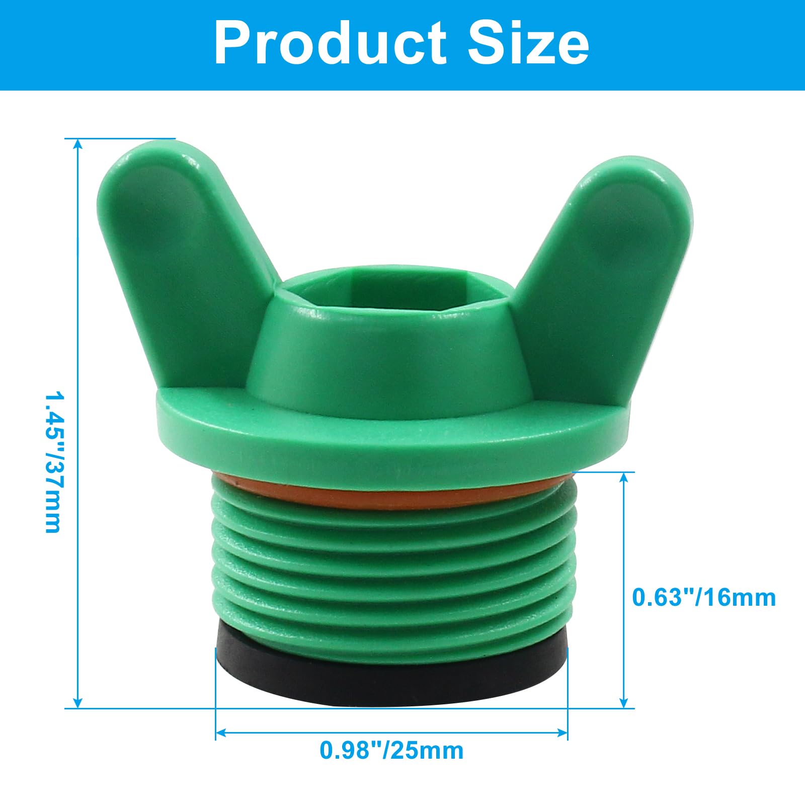 Green PPR end cap on a pipe showcasing clear sealing