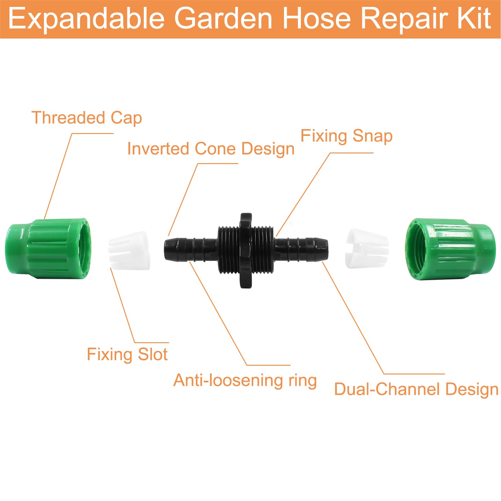 Rierdge repair kit compatible with pocket hoses for quick fixes