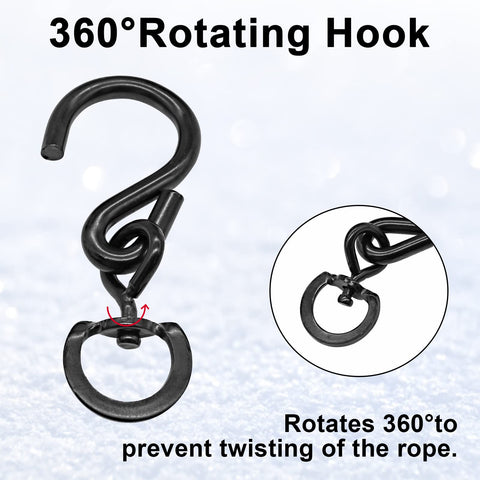 Rierdge plant hanging hook enabling easy pot access and rotation
