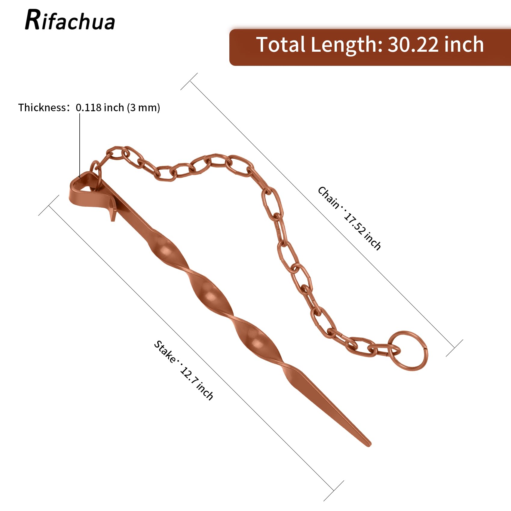 Rifachua garden pot yard anchor visualizes secure rain chain in outdoor decor.