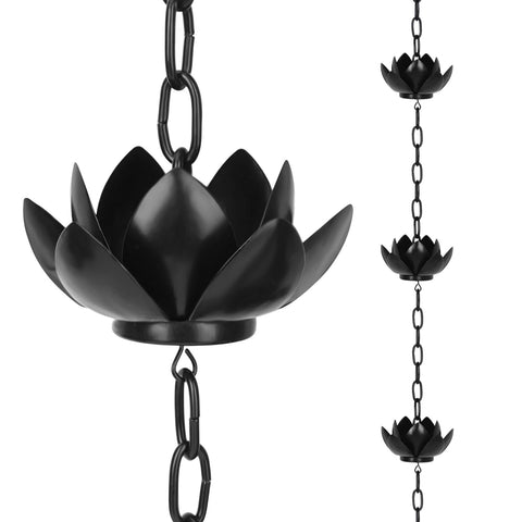 Rifachua gift-ready rain chain replacement for gutter downspouts.