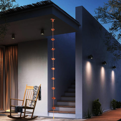 Gutter adapter included for tool-free, splash-minimizing installation.