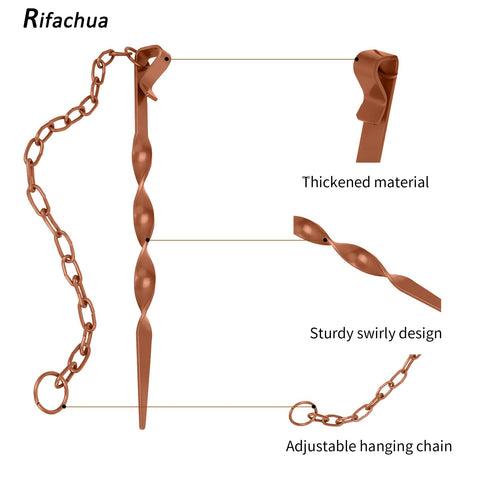 Rifachua heavy-duty iron anchor 3mm copper plated for durable outdoor use.