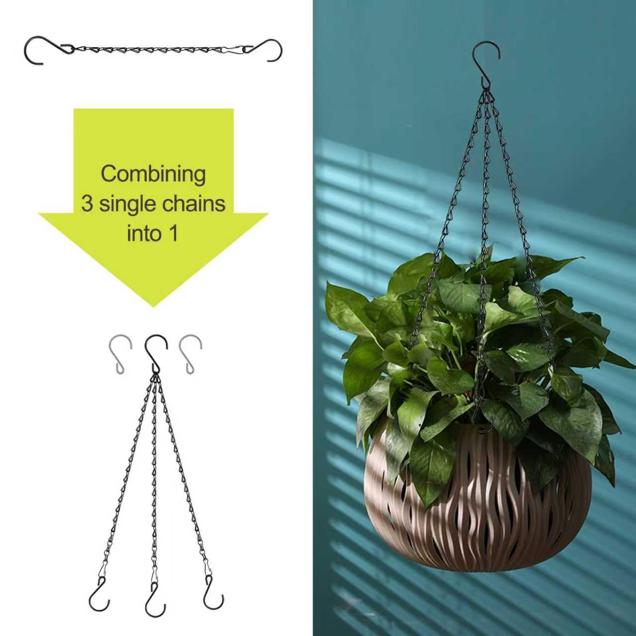 Adjustable length to fit different fixtures and heights.