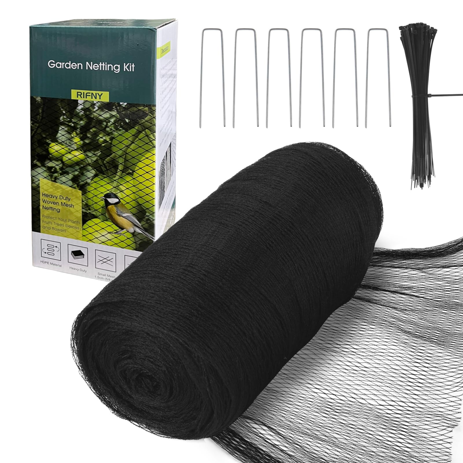 RIFNY Bird Netting close-up mesh blocks birds while staying lightweight