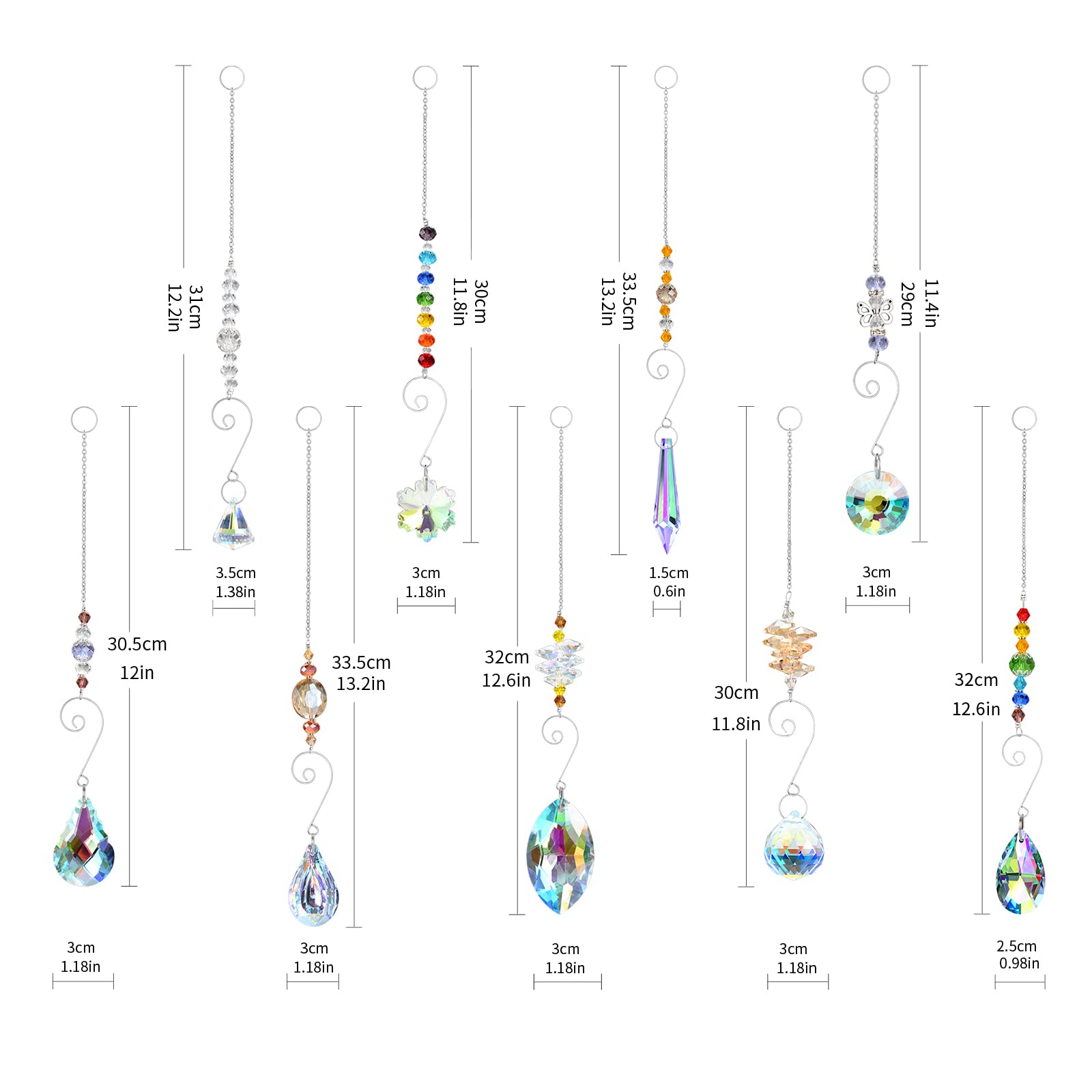 RIFNY crystal suncatchers room decor brightening a living space.