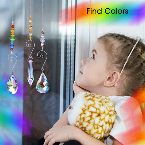 RIFNY crystal suncatchers window decor casting soft rainbows.