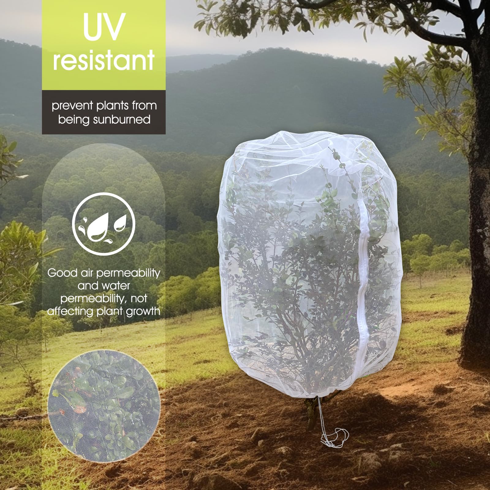 RIFNY barrier netting resists pests and wildlife like birds and rabbits.