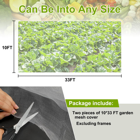 RIFNY easy-install garden netting secures edges with stones or stakes