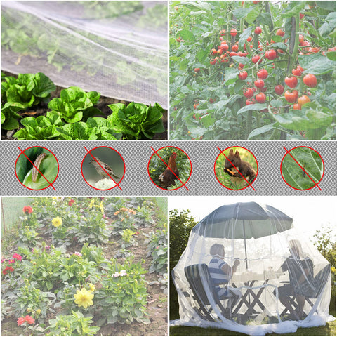 RIFNY garden netting pest barrier protects vegetables and fruits