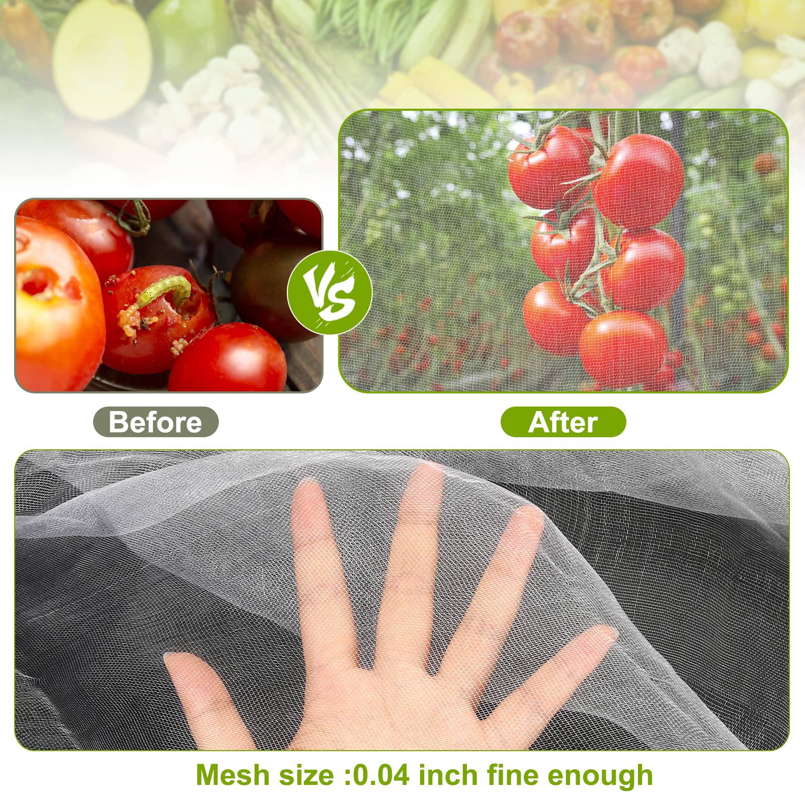 RIFNY Garden Netting stabilized mesh is durable and reusable year after year.