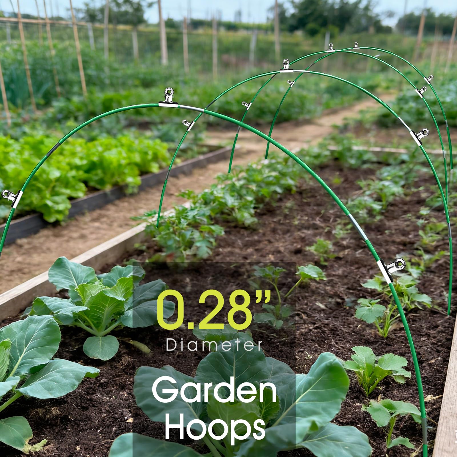 RIFNY grow tunnel assembly showing adjustable width for 2–4 ft beds.