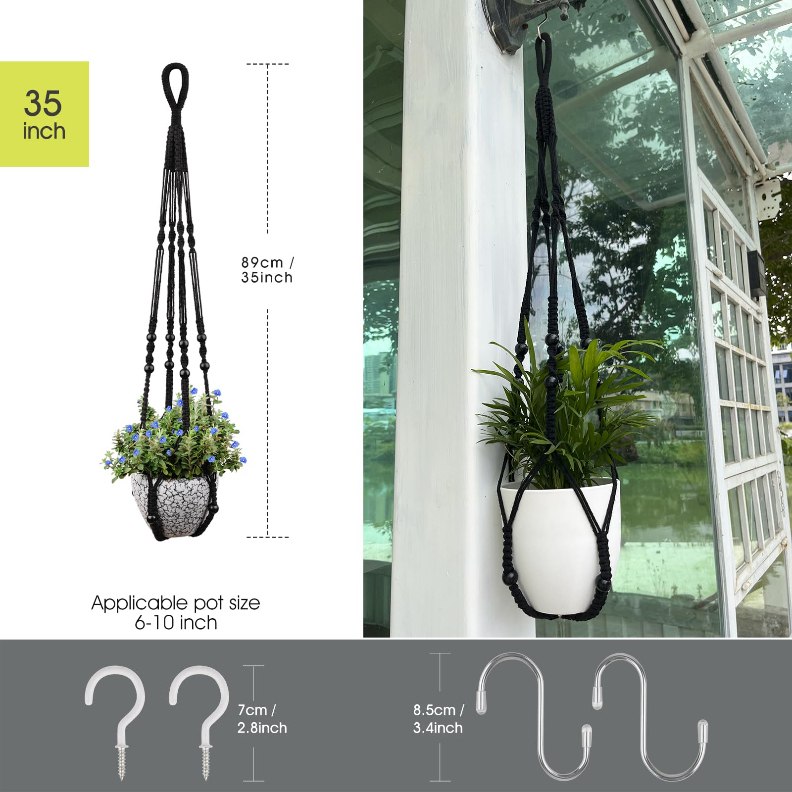 RIFNY hanging kit hooks showing easy ceiling mount for quick setup.
