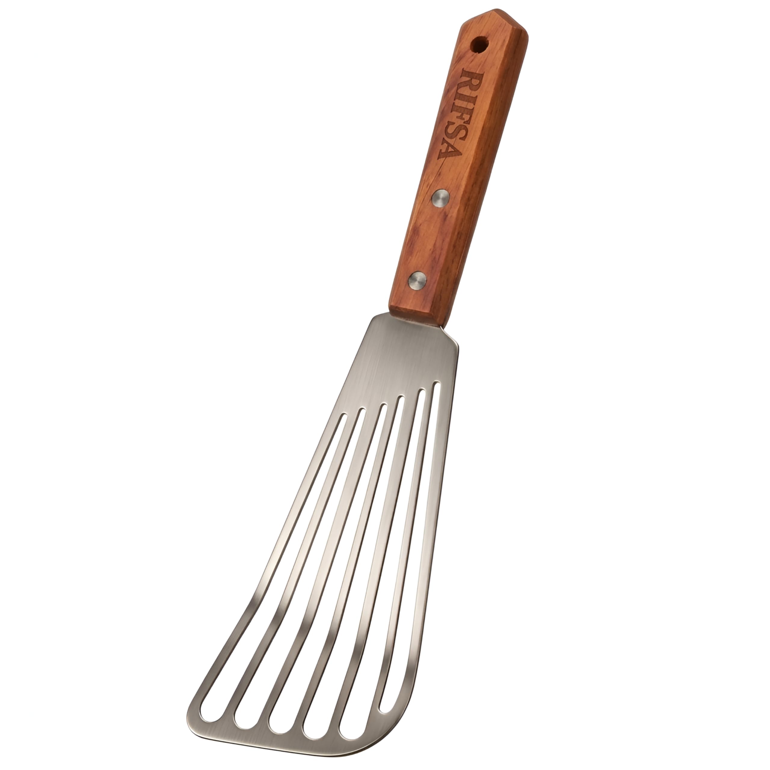 Rifsa slotted fish spatula with 6.5-inch blade for delicate flips