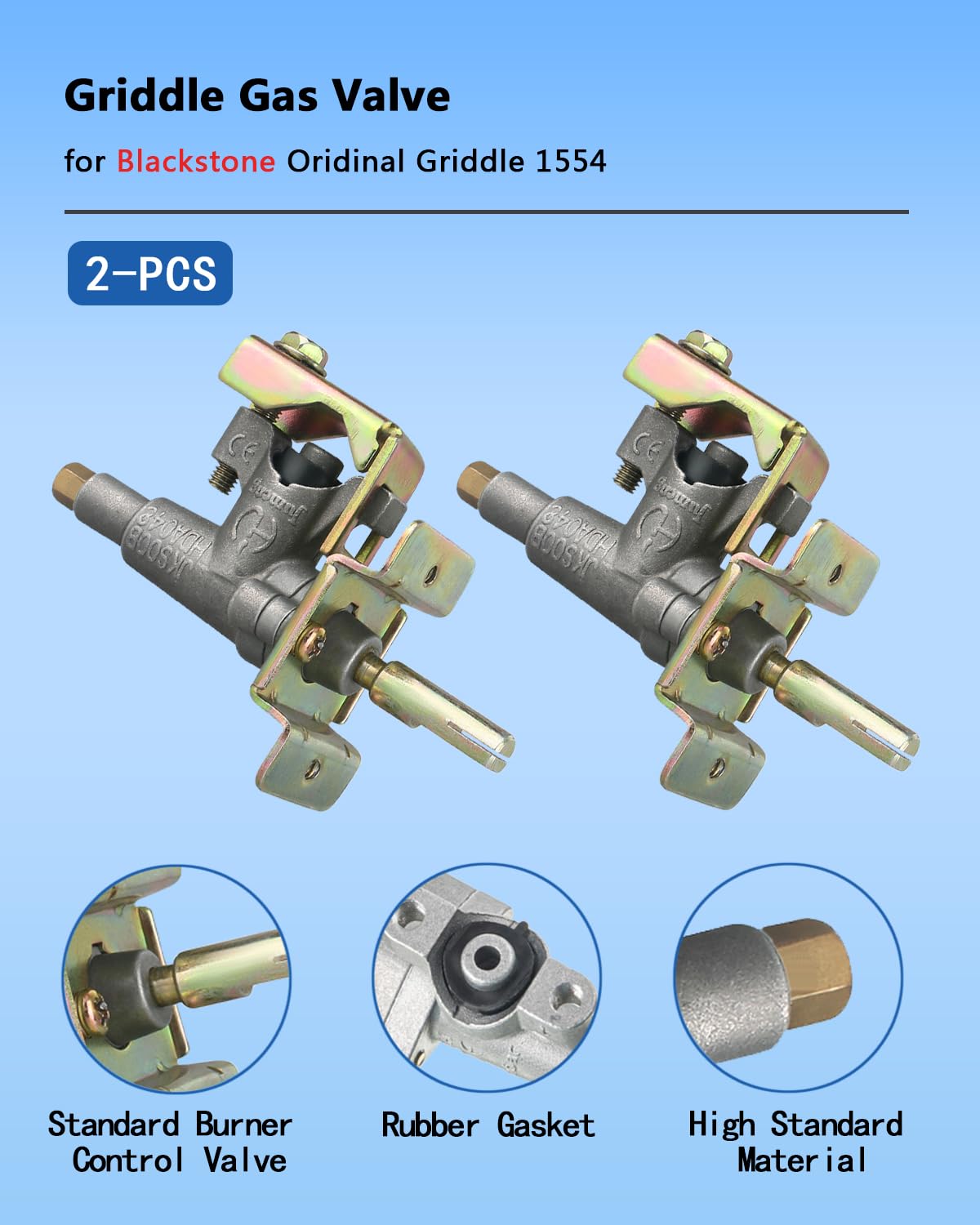 Rigshru propane gas valve offering precise flame adjustment on grill