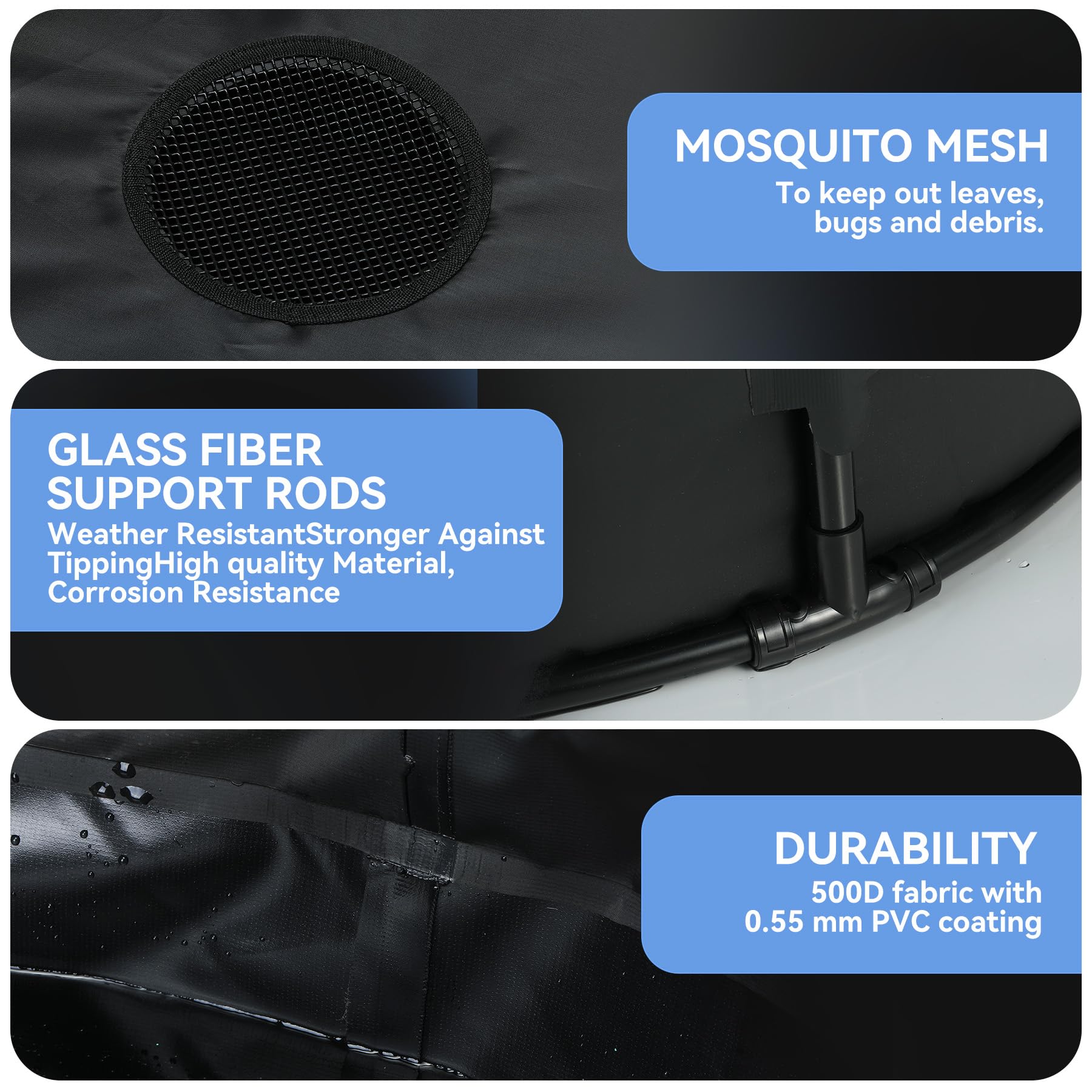 Rihogar internal frame supports full capacity without collapse during heavy rainfall.