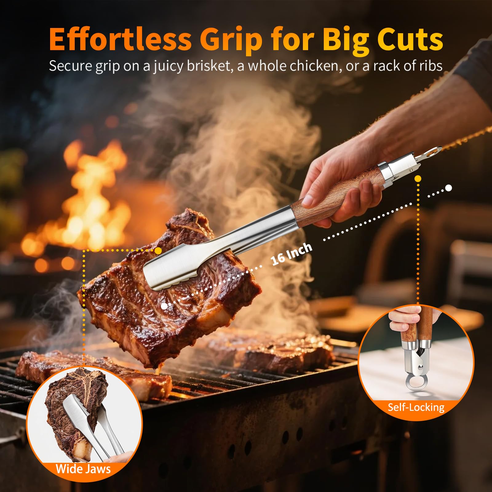 RIKOJUXI griddle spatula for Blackstone high-heat flipping.