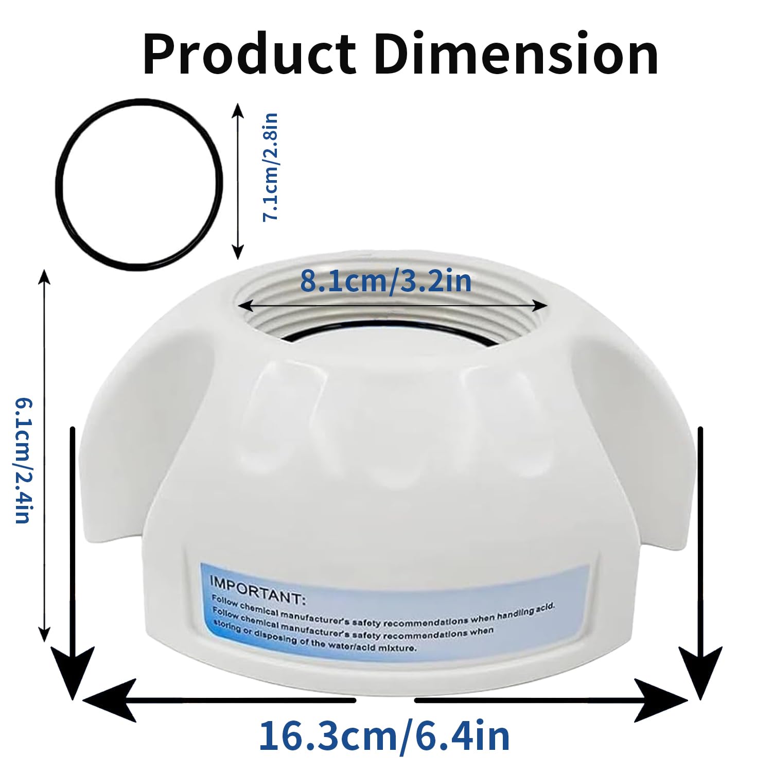 RILDWO high-density plastic durability in pool chemicals and stress resistance