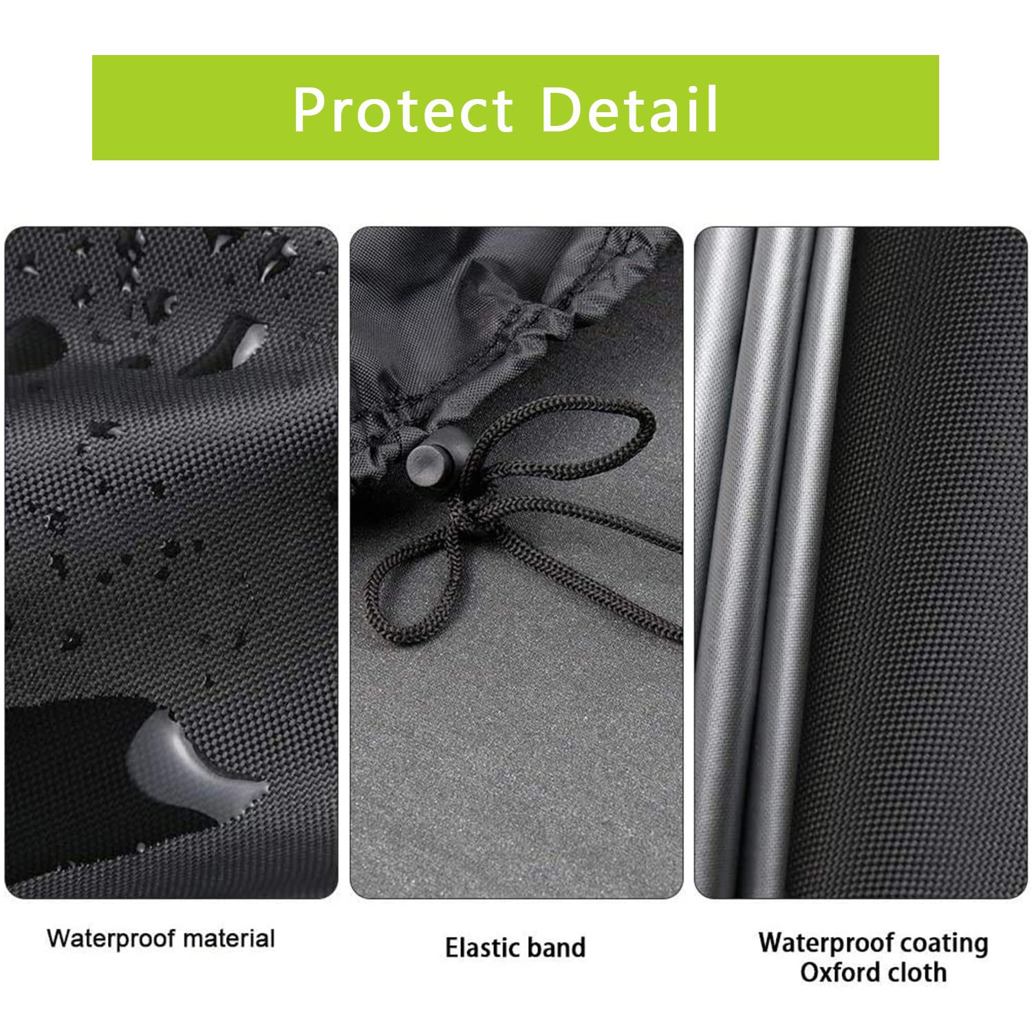Rilime 32-inch round cover shielding from sun and dust on patio