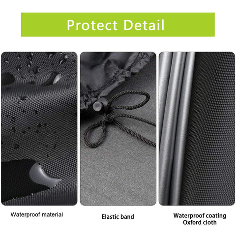 Rilime 32-inch round cover shielding from sun and dust on patio
