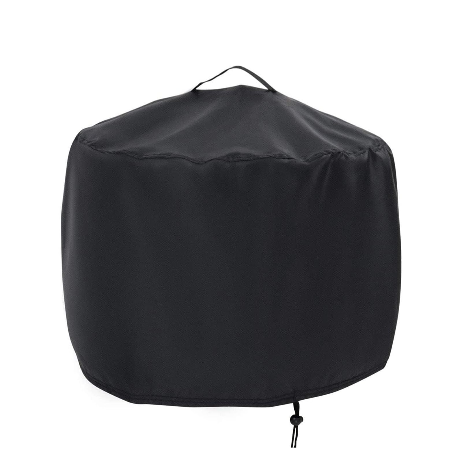 Rilime fire pit cover top view shields a 20-inch pit from sun and rain