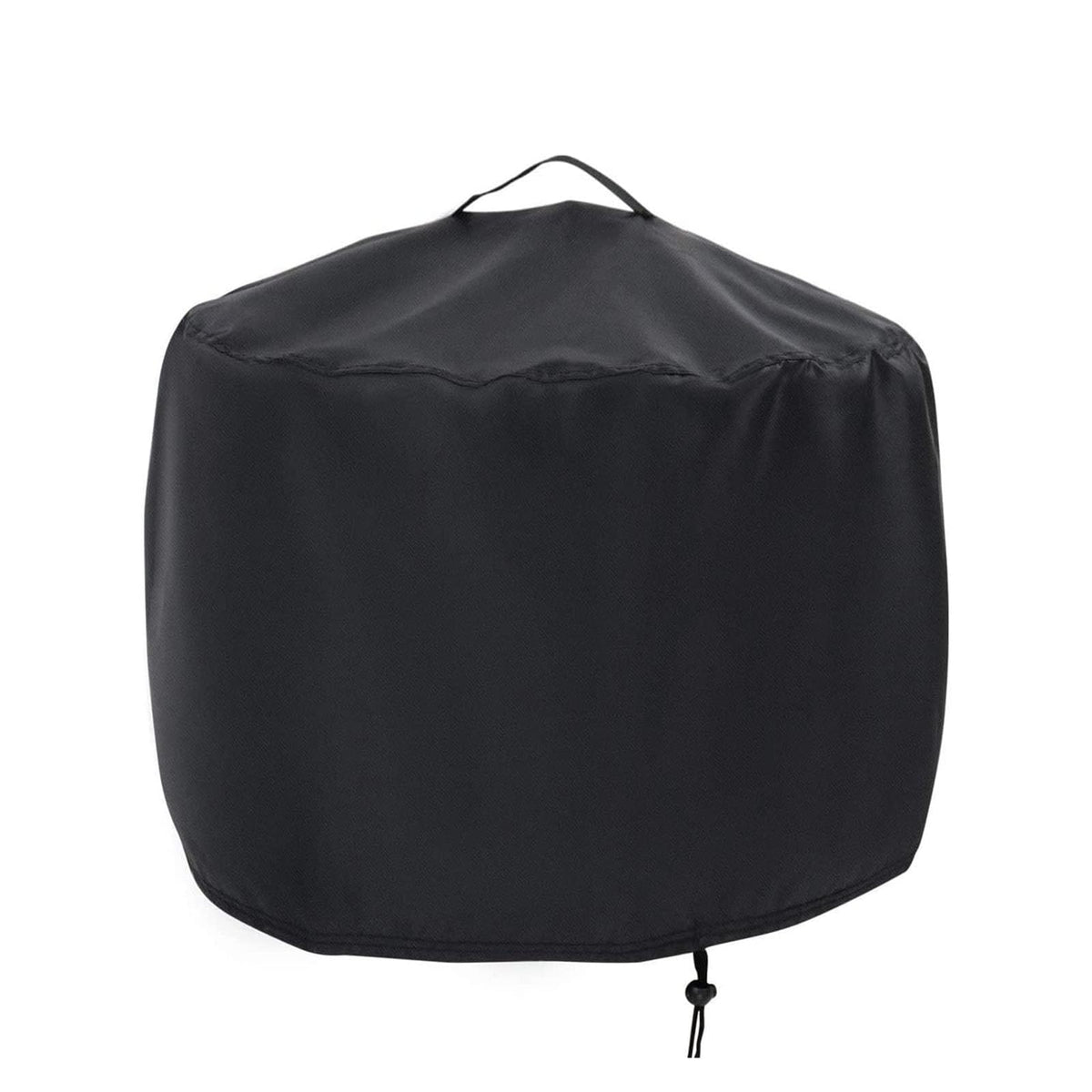 Rilime fire pit cover top view shields a 20-inch pit from sun and rain