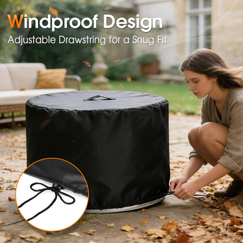Rilime windproof secure-fit with bottom drawstring in gusty conditions