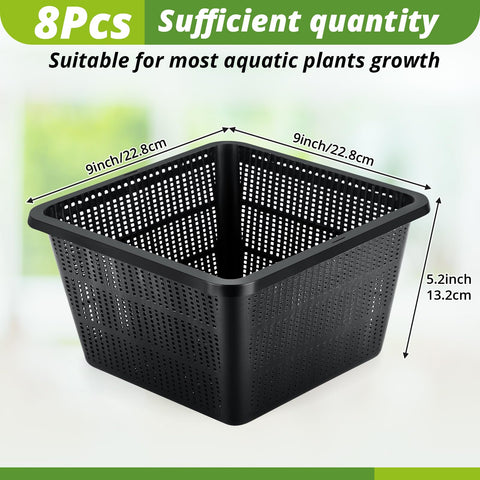 RimCereal baskets with flat-bottom stability for ponds and tanks