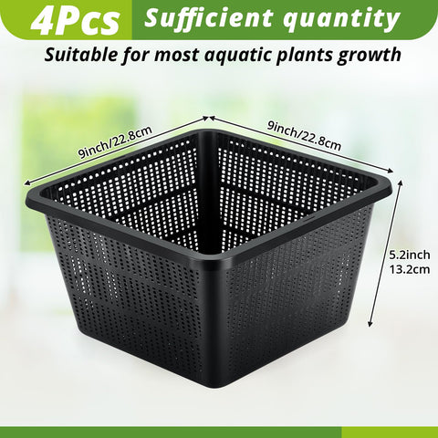 RimCereal flat-bottom basket provides stable placement on pond floors or stands.