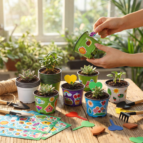 RimCereal garden labels for seed pots, helping organization and growth tracking.