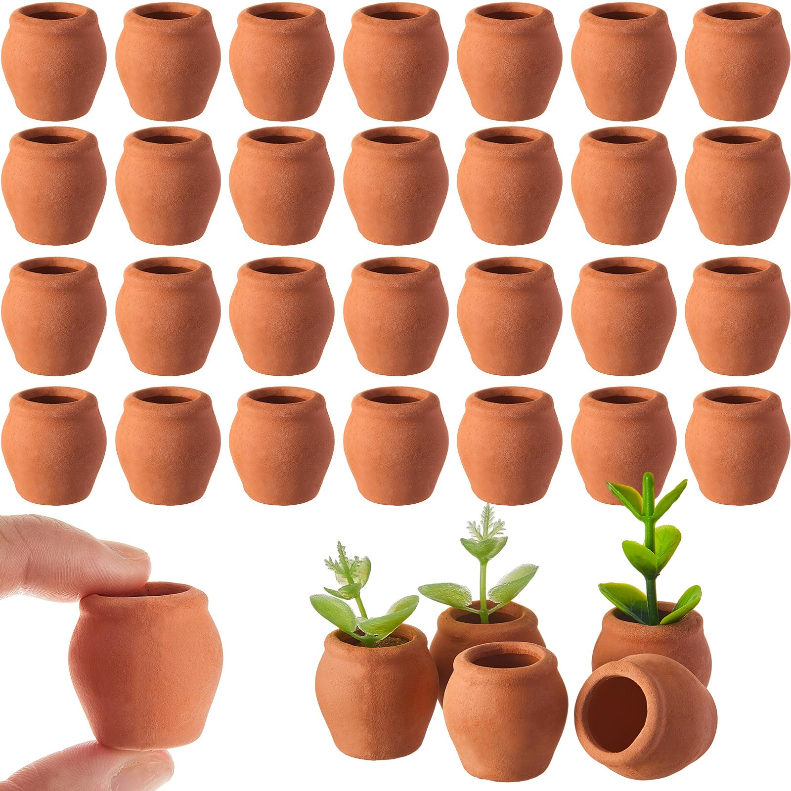 RimCereal mini terracotta pots 40-piece set for desktop display