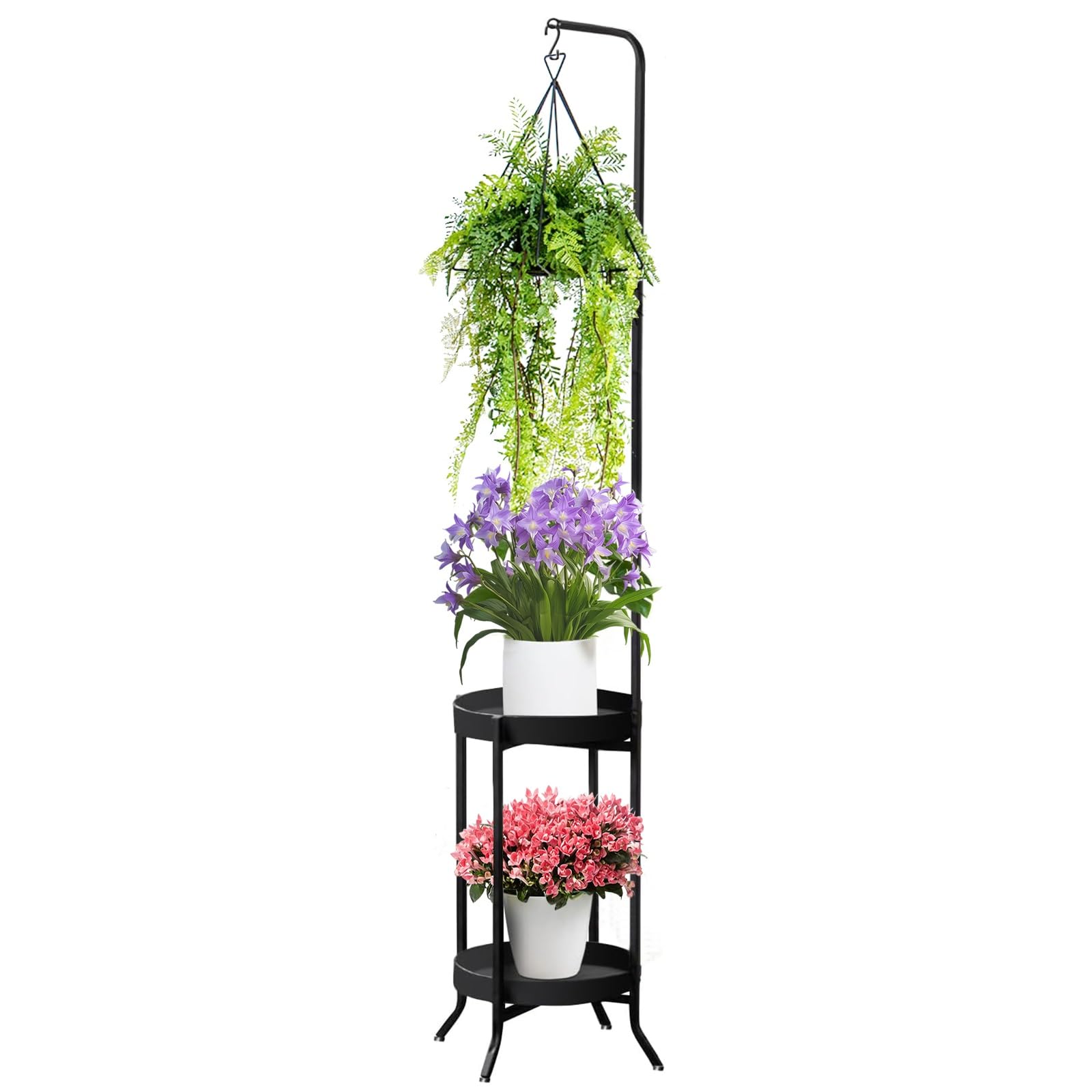 RINBOU hanging plant stand with top hanging space for indoor greenery.
