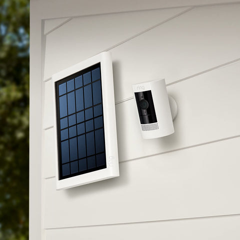 Ring solar panel with adjustable mounting bracket offers flexible placement