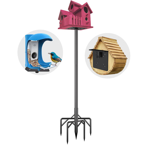 RINLAIN Bird Feeder Pole Kit extended to 110 inches for spacious yard viewing