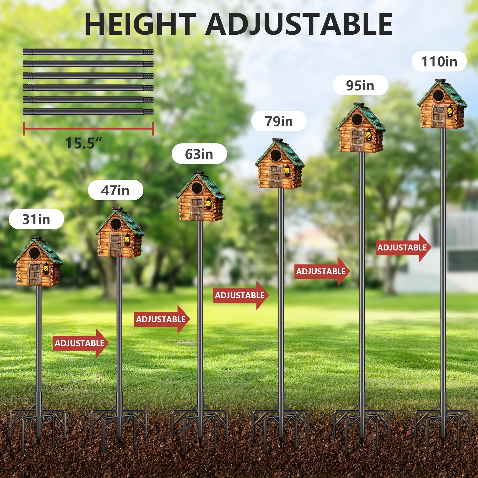 RINLAIN Outdoor bird watching decor enhances garden aesthetics while feeding wildlife