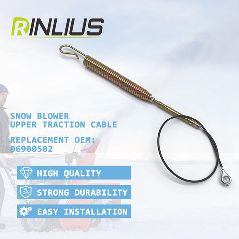 Rinlius upper traction cable length 23.7 inches for precise operation.