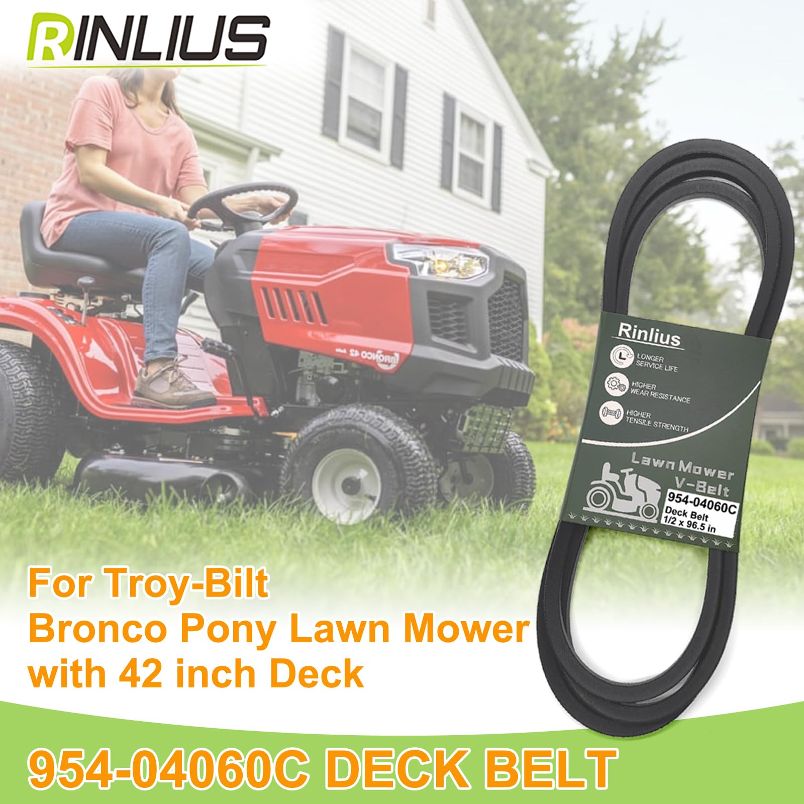 Rinlius 954-04060B belt close-up shows durable construction