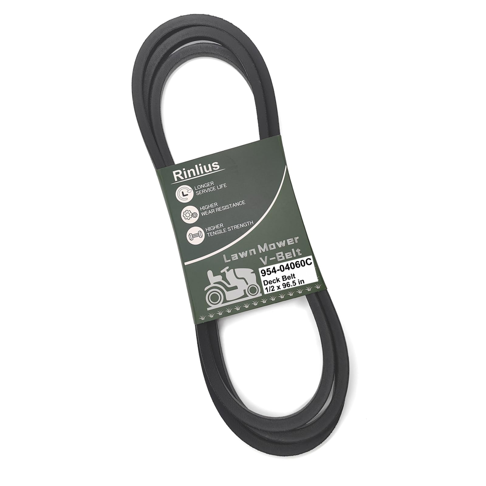 Rinlius 954-04060C belt mounted on a mower for reliable cutting