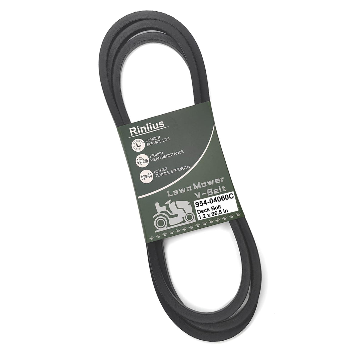 Rinlius 954-04060C belt mounted on a mower for reliable cutting