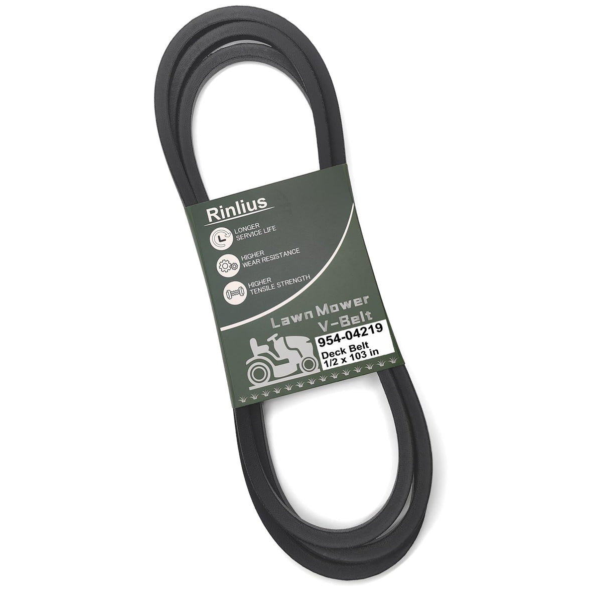 Rinlius deck belt 954-04219 for Cub Cadet tractors ensuring smooth deck drive