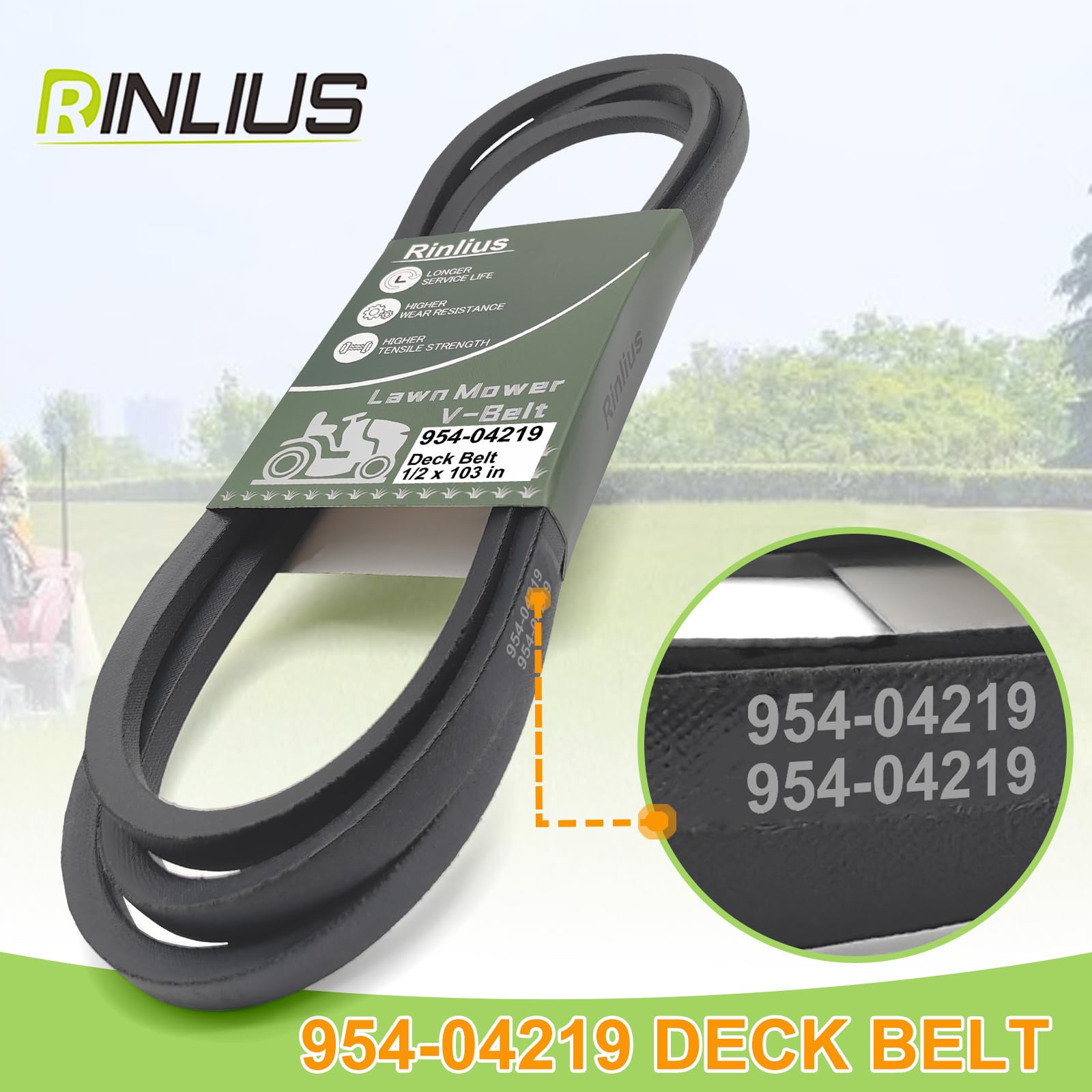 Rinlius 954-04219 compatible with MTD LT-series for deck drive