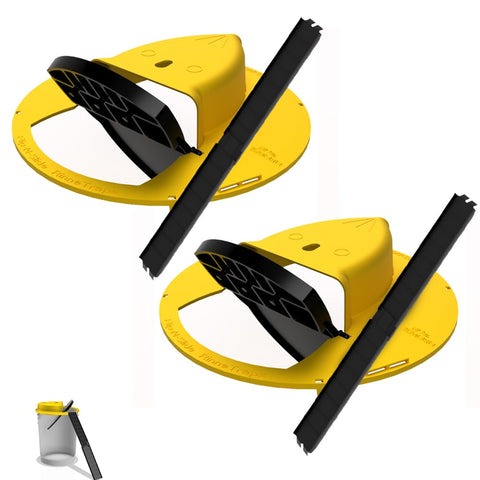 RinneTraps Flip N Slide bucket lid mouse trap ready for quick, mess-free setup.