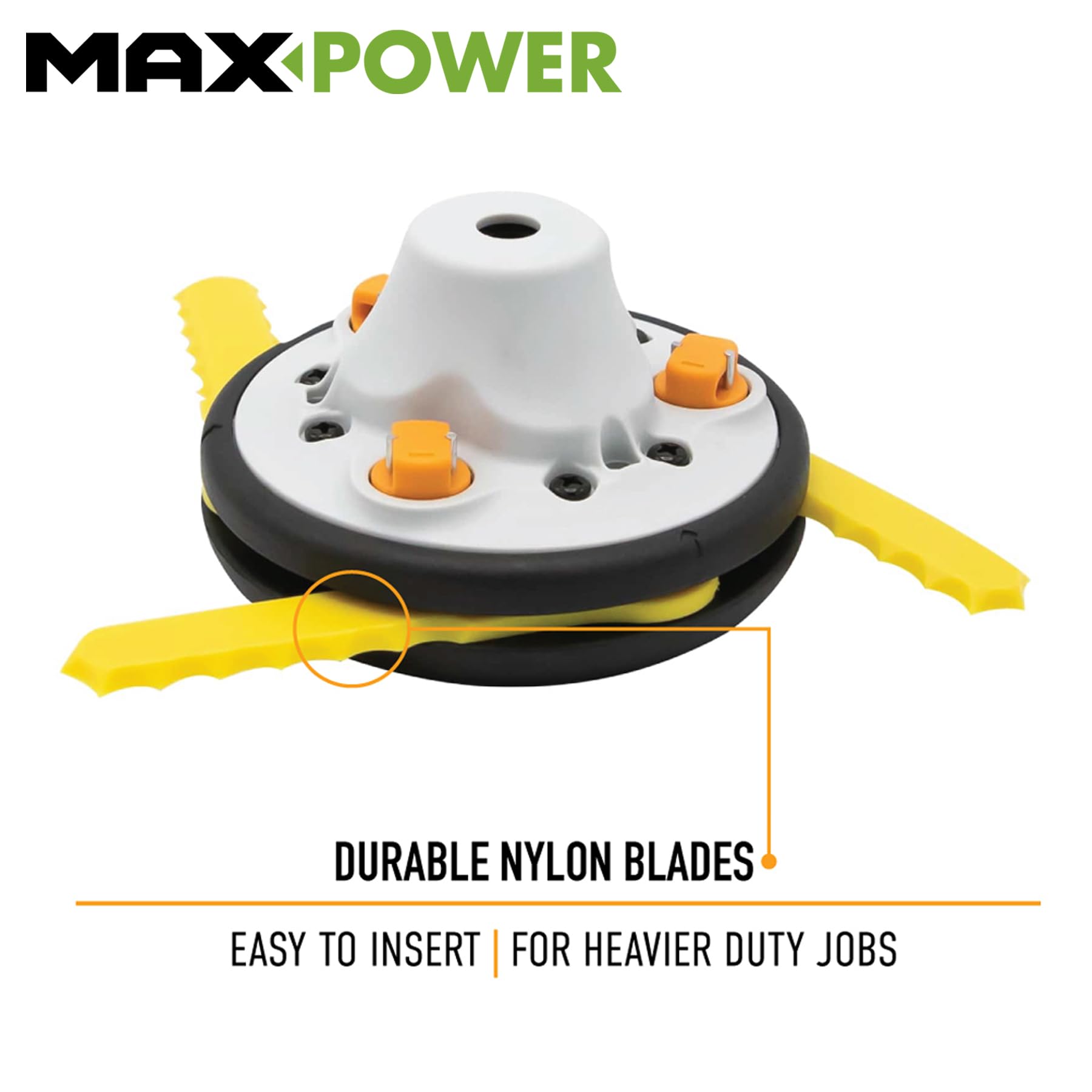 Rino-Tuff Pivotrim easy-install design lets you swap heads without tools.