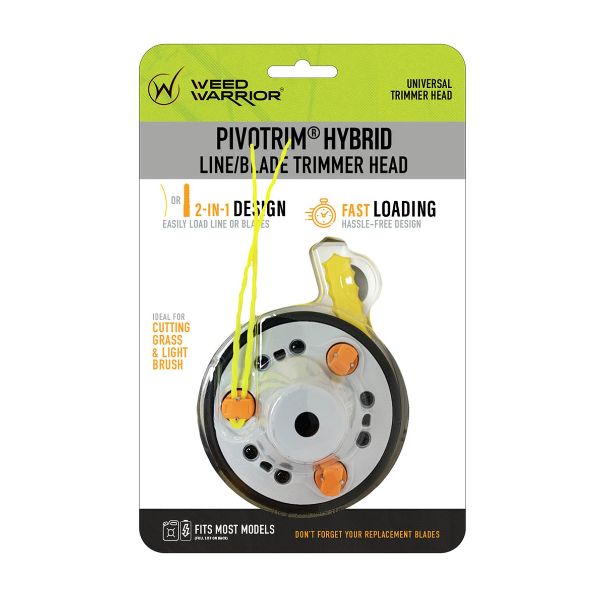 Rino-Tuff Pivotrim hybrid system in action enables quick switching for efficient trimming tasks.