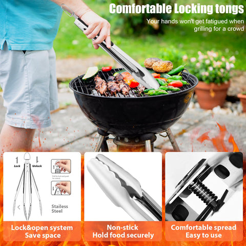 RINPIR heavy-duty BBQ fork designed for easy meat handling.